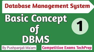 Lec - 1.1 Databae Management System Basic Concepts in Hindi