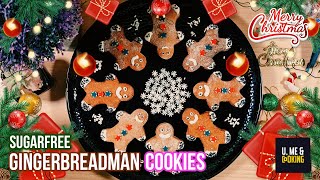 🎅 Christmas Special: Sugar-Free Gingerbreadman Cookies! 🍪✨ #christmas2024 #sugarfreebaking