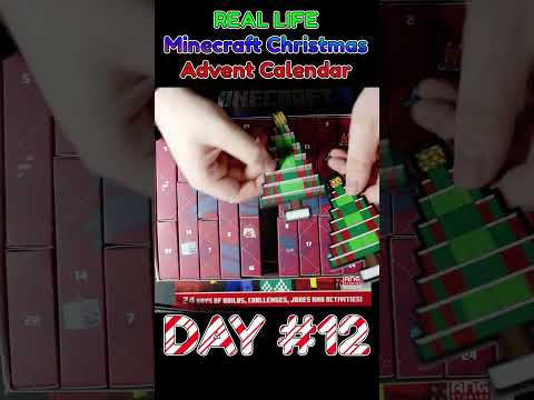 Opening a REAL LIFE Minecraft Christmas Advent Calendar Day #12