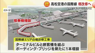 国際線週３３便運航で手狭に…高松空港が国際線エリアのターミナル増築へ”空港間競争に勝ち抜く”【香川】 (24/12/16 18:00)