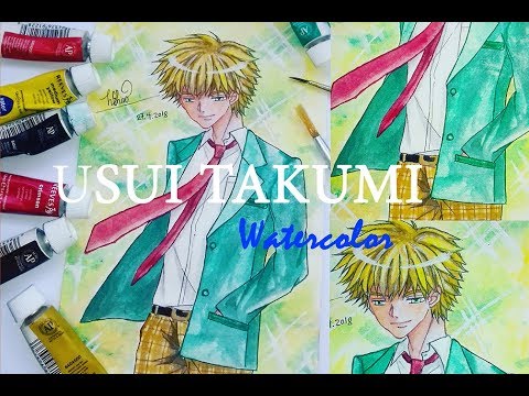 Usui Takumi (碓氷拓海)  | Watercolor | Illustration | Fanart