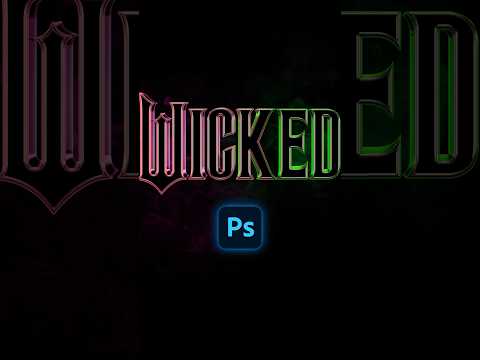 How to Make 3D Text in Photoshop | Wicked Logo #shorts