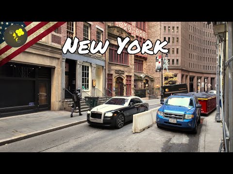 4k us Walking Lower Manhattan , NYC : Financial District