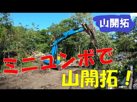 【山開拓】ミニユンボで伐採と開拓！