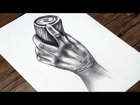 How to draw a hand holding a soda can | Realistic drawing tutorial | step by step