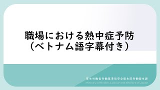 【職場における熱中症予防（ベトナム語字幕付き）】1-1. 熱中症を正しく知ろう_管理者編