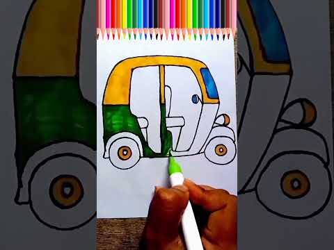 easy auto rickshaw drawing#shorts#autorickshaw#shortvideo#drawing#viralshorts #easyartwithbiplab