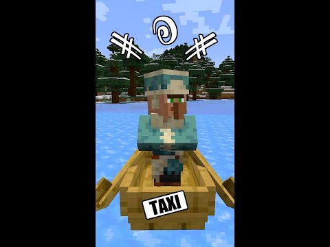 Ride a villager taxi Minecraft#Shorts