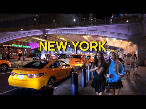 Night Time New York City 🗽️ Summer Night in Manhattan Walking Tour