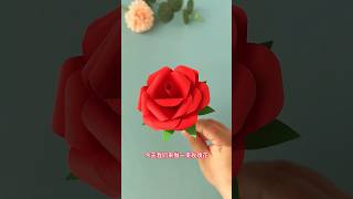 How to make paper rose 🌹😍 #shorts #youtubeshorts #art #origami #craft #diy #papercraft #paperflower