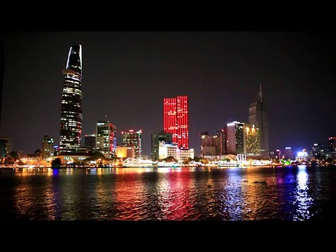 [越南] 🏪胡志明市1郡和2郡, 西貢河晚上的夜景