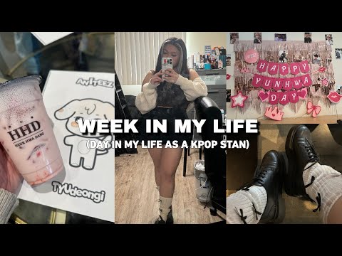 week in my life 𐙚: yunhwa cup sleeve event + day in my life as a kpop stan