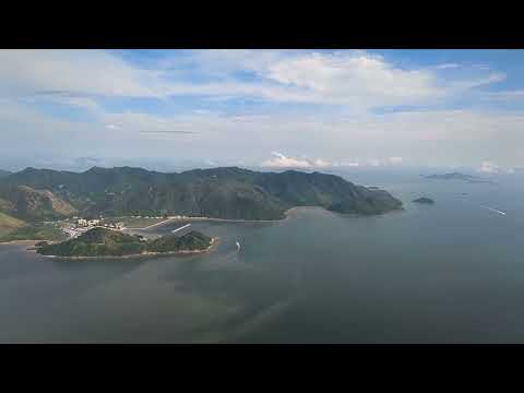 國泰航空起飛與降落、香港到曼谷。taking off and landing、Window view and engine sound、Cathay Pacific、777-300ER