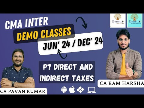 P7A DIRECT TAX | DEMO | CMA INTER | NEW SYLLABUS | JUNE 2024 EXAMS