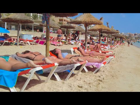 Beach walk | Mallorca, Spain | Playa S'Arenal   🏖️🇪🇸 #beach #travel #summer