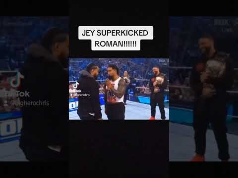 JEY FINALLY SUPERKICKED ROMAN REIGNS!!!!! #wwe #jeyuso #romanreigns #cinema