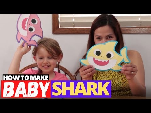 Smart and Easy way of making Baby Shark craft for Kids | Easy art crafts for kids