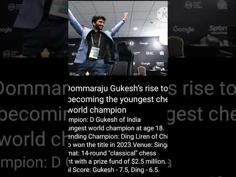 World youngn chess champion #currentaffairs #breakingnews #news #shorts #ytshorts