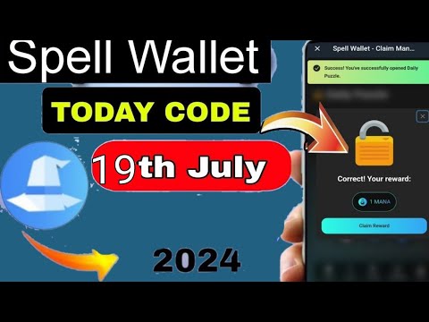 Spell Wallet Daily Puzzle 19 July | Spell Wallet Today Puzzle Cards 19 July | Spell Wallet Mining