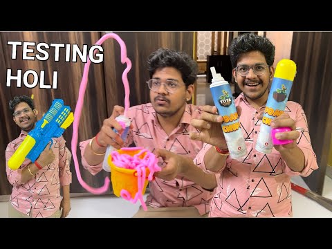 Testing unique Holi stash best Foam Spray pichkari and Other items 2024