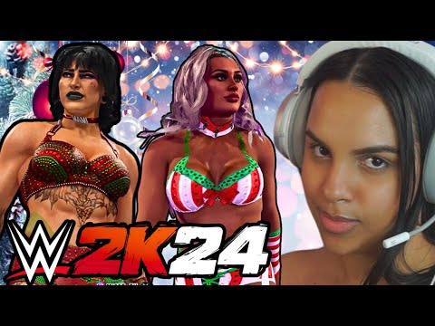 WWE 2K24 | WHO WILL BE SANTA"S LITTLE HELPER AND WIN THIS 10-WOMAN ROYAL RUMBLE!!!