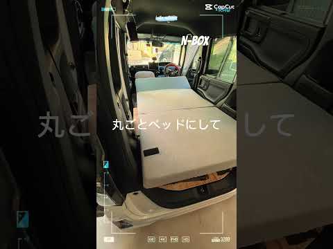 N-BOXの車内をセミダブルベッド&リビング にしてみた！ #dog #nbox #車中泊 #在宅勤務