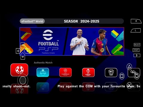 eFOOTBALL PES 2025 PPSSPP Android Update Transfers Kits 24/25 Now Faces Camera PS5 Graphics HD