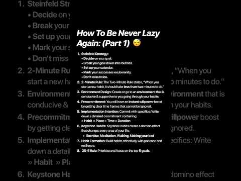 How to be never lazy again #psychology