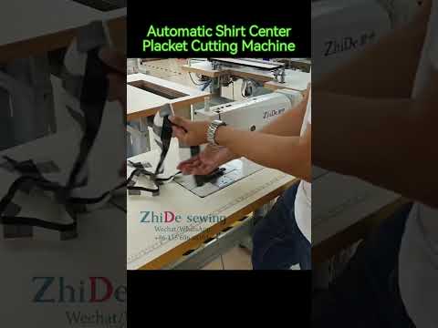 Wow!!! Hight efficiency--Automatic Shirt Center Placket Cutting Machine ZD-94 #smartsewingtip #shirt