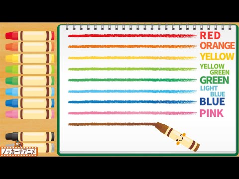 Learn Color Name | Video for Kids | クレヨンで色の名前をおぼえよう！英語知育アニメ