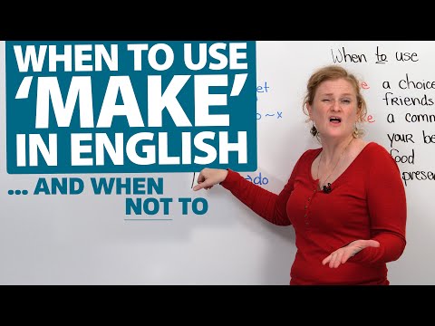 When & when NOT to use “MAKE” in English