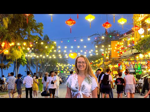 VLOG HOI AN VIETNAM 🇻🇳: NA CIDADE VELHA MAIS ILUMINADA : HOJE DEU PRAIA & BEACH CLUB #travel #japão