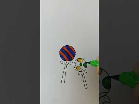 Lollipop drawing for kids | #shorts #viralshorts #ytshorts #subscribe