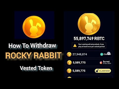 How To Withdraw Rocky Rabbit Vested Coin || Rocky Rabbit Vesting || Rocky Rabbit Game