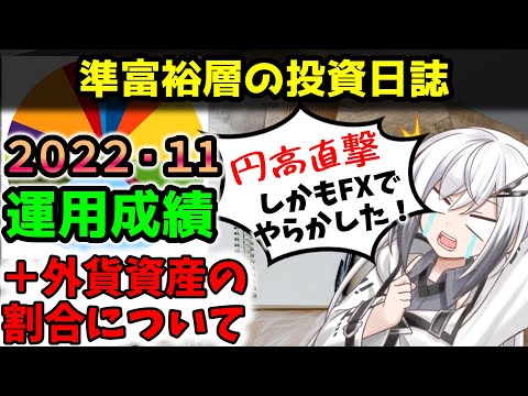 【資産公開】2022年11月の資産額と運用成績公開。外貨資産割合について【準富裕層の投資日誌】