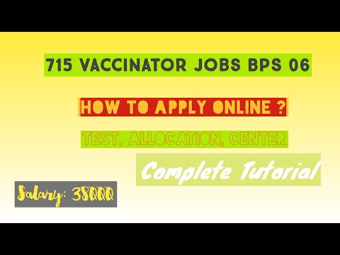 Vaccinator Jobs || 715 Vaccinator Jobs BPS 06 || How to Apply For Vaccinator Jobs