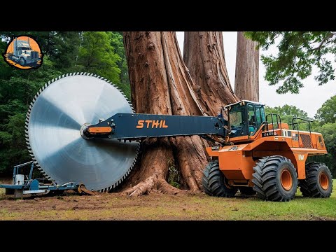 Extreme Dangerous Fastest Big Chainsaw Cutting Tree Machines - Monster Removes Tree Stump | Part 4