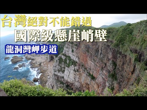 東北角風景｜龍洞灣岬步道｜國際級斷崖峭壁景觀｜擁有3500萬年古老歷史岩壁｜輕鬆抵達的新北景觀步道