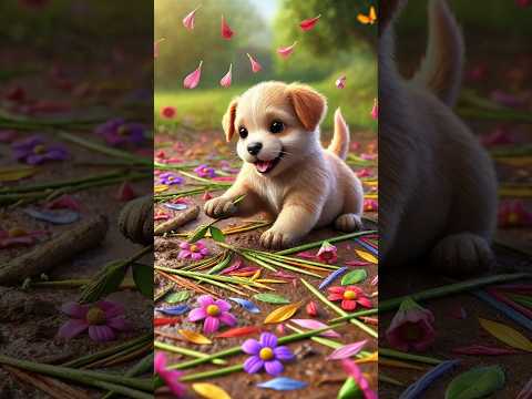 Finding Joy in the Chaos: Puppy's Daily Song #cute #song #3d #puppy #foryou #viralshorts