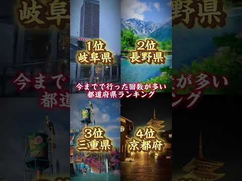 今まで行った回数が多い都道府県ランキング！！