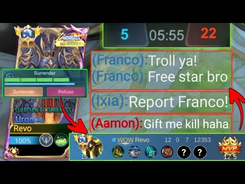 REASON YOU MUST TRY NEW 1 HIT BUILD URANUS = EZ CARRY TROLL TEAM!! (100% BROKEN!) - Mobile Legends