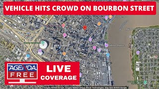 Vehicle Hits Crowd on Bourbon Street, 10 Dead - LIVE Breaking News Coverage (New Orleans)