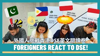 Foreigners React to Hong Kong's DSE English Exam 😱 |   DSE放榜 外國人挑戰香港DSE英文閱讀卷