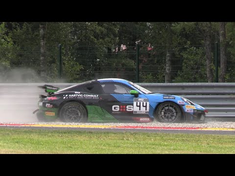 GT4 EUROPEAN SERIES 2022 - SPA Francorchamps - START CHAOS, SPINS,ACTION,…