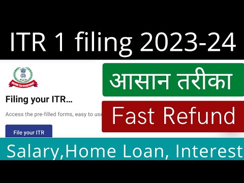 Income Tax Return(ITR-1) online filing 2023-24 with offline excel utility for salaried person