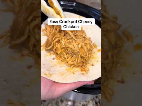 Easy Crockpot Cheesy Chicken #shorts #easyrecipe #cheapmeals