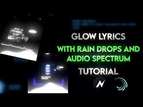 TikTok Trending Glow Lyrics Tutorial with Waves and Rain Drops