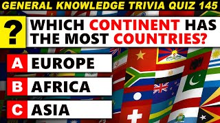 Test Your Brain - Can You Pass The Ultimate Trivia Quiz? 50 General Knowledge Questions Round 145