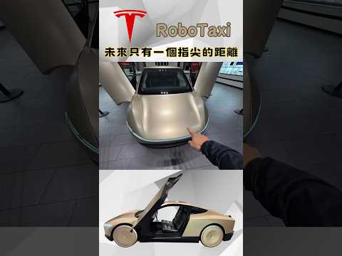 汽車的未來就在我的眼前，一個指尖的距離~~ Tesla RoboTaxi 超近觀看体驗!! #tesla #robotaxi #robocab #特斯拉