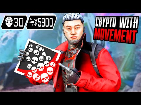 CRYPTO MOVEMENT 30 KILLS & 5900 DAMAGE IN JUST ONE GAME (Apex Legends Gameplay)